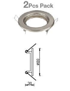 GU10 FITTING  2PCS/PACK  SATIN NICKEL