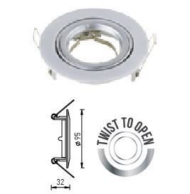 GU10 FITTING  SILVER/GREY