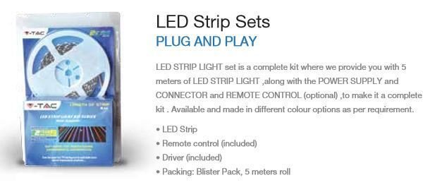 SPECIAL OFFER!!!  RGB STRIP LIGHT SET 5M 5050/60/ IP20