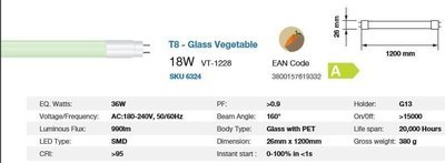 LED VEGETABLE T8 TUBE 18WATT 120cm