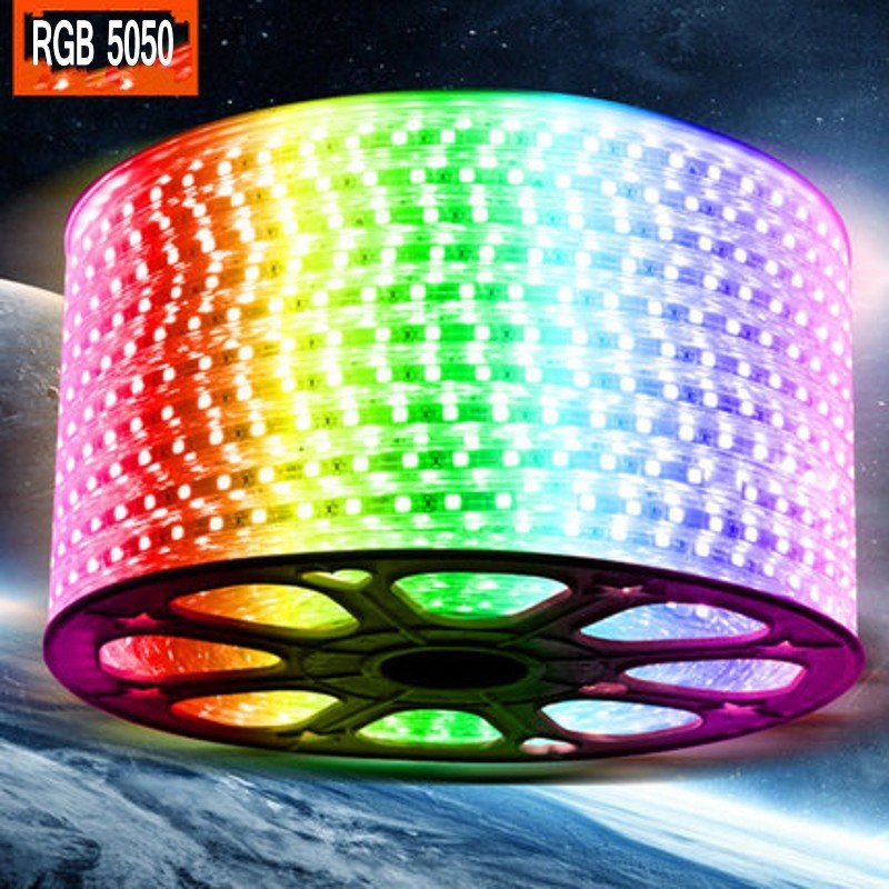 LED STRIPLIGHT 240V MULTICOLOR WITH REMOTE, 50 METERS, WATERPROOF