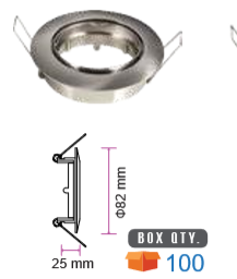 SATIN NICKEL TILT DOWNLIGHT FITTING GU10