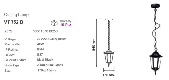 CEILING LIGHT E27 IP44 RAINPROOF E27 BASE