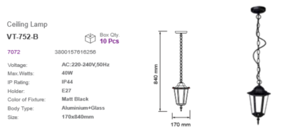 CEILING LIGHT E27 IP44 RAINPROOF E27 BASE