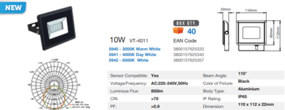 10 WATT FLOODLIGHT WATERPROOF