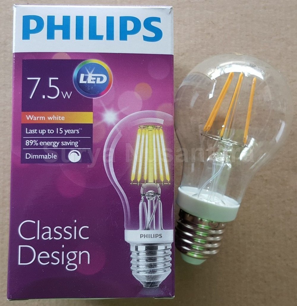 PHILIPS LED 7.5WATT DIMMABLE BULB E27