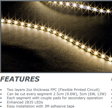 HIGH QUALITY LED STRIP 2835/60/IP64 WARM WHITE 3000K