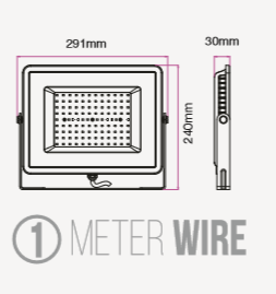 100 WATT PREMIUM LED FLOODLIGHT IN WARM WHITE 3000K SAMSUNG SMD IP65