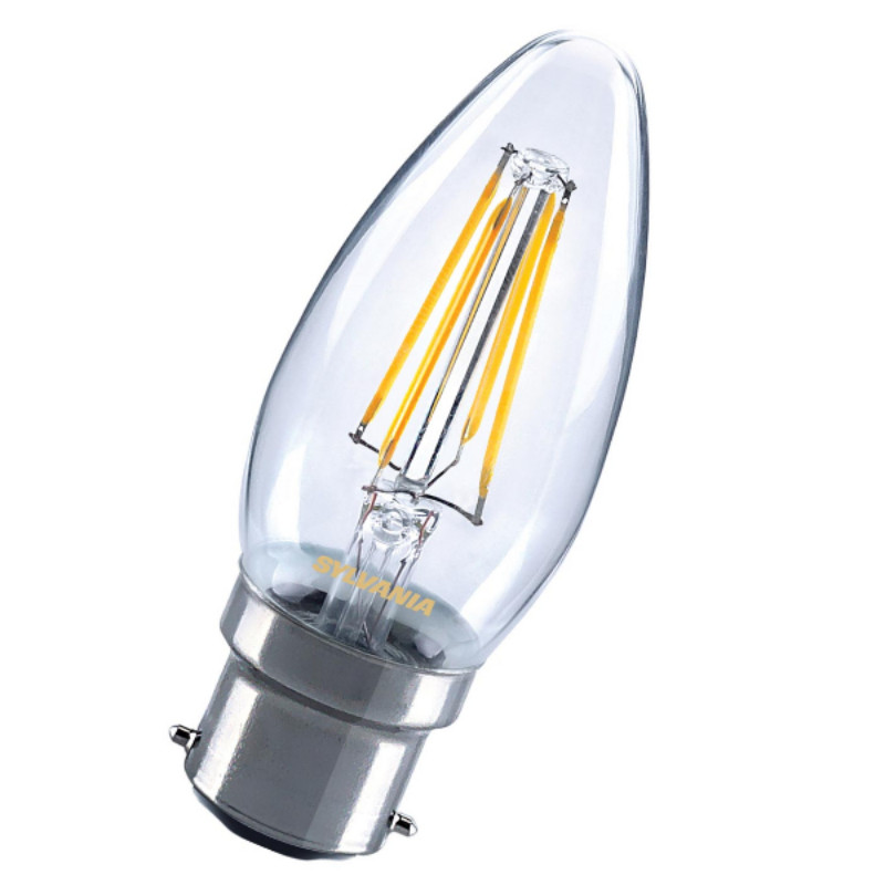 4 WATT LED B22 CANDLE FILAMENT WARM WHITE 400Lm