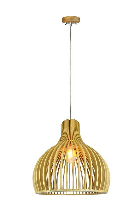 WOODEN PENDANT LAMP E27  IP20