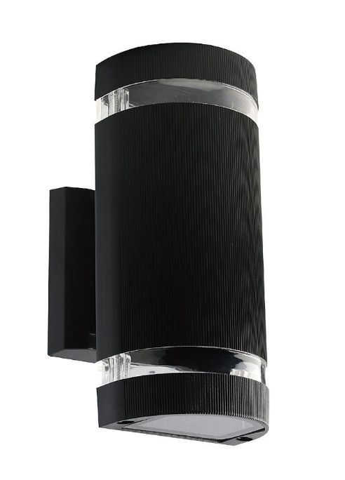 LED WALL LIGHT BLACK BODY ROUND E27 IP44