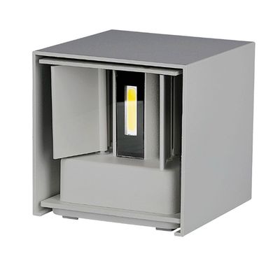 12W LED UP-DOWN WALL LIGHT WITH BRIDGELUX CHIP 4000k GREY SQUARE