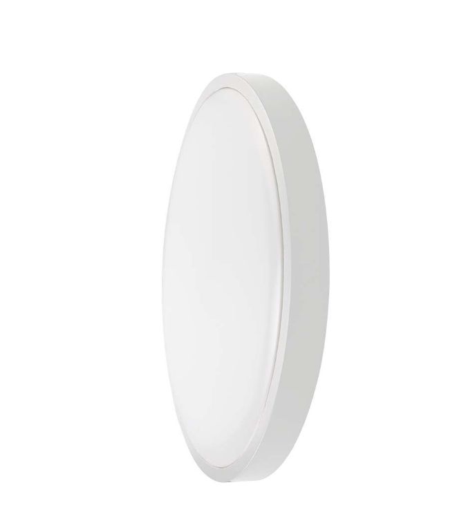 24W LED DOME LIGHT 6500K ROUND WHITE FRAME IP44