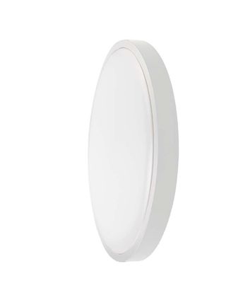 24W LED DOME LIGHT 6500K ROUND WHITE FRAME IP44