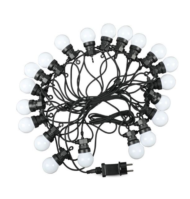 0.5W/BULB LED STRING LIGHT 10M 20 BULBS EU PLUG 3000K