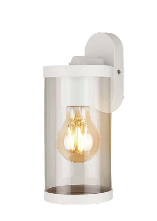 E27 WALL LAMP HOLDER CLEAR PC MATT WHITE BODY
