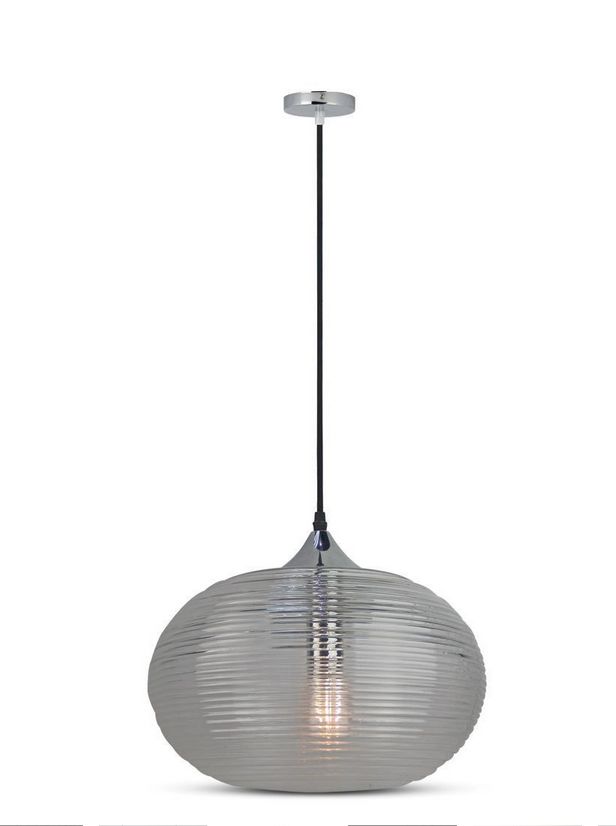 DIAMOND CUT GLASS- BLACK PENDANT LIGHT