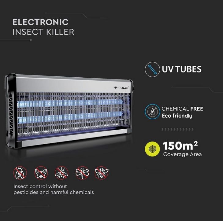 2*20W ELECTRONIC INSECT KILLER (EU PLUG) COVERAGE-150m2