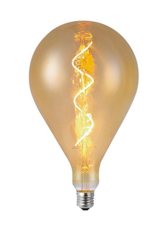 4W A160 SPIRAL FILAMENT BULB 2700K AMBER GLASS
