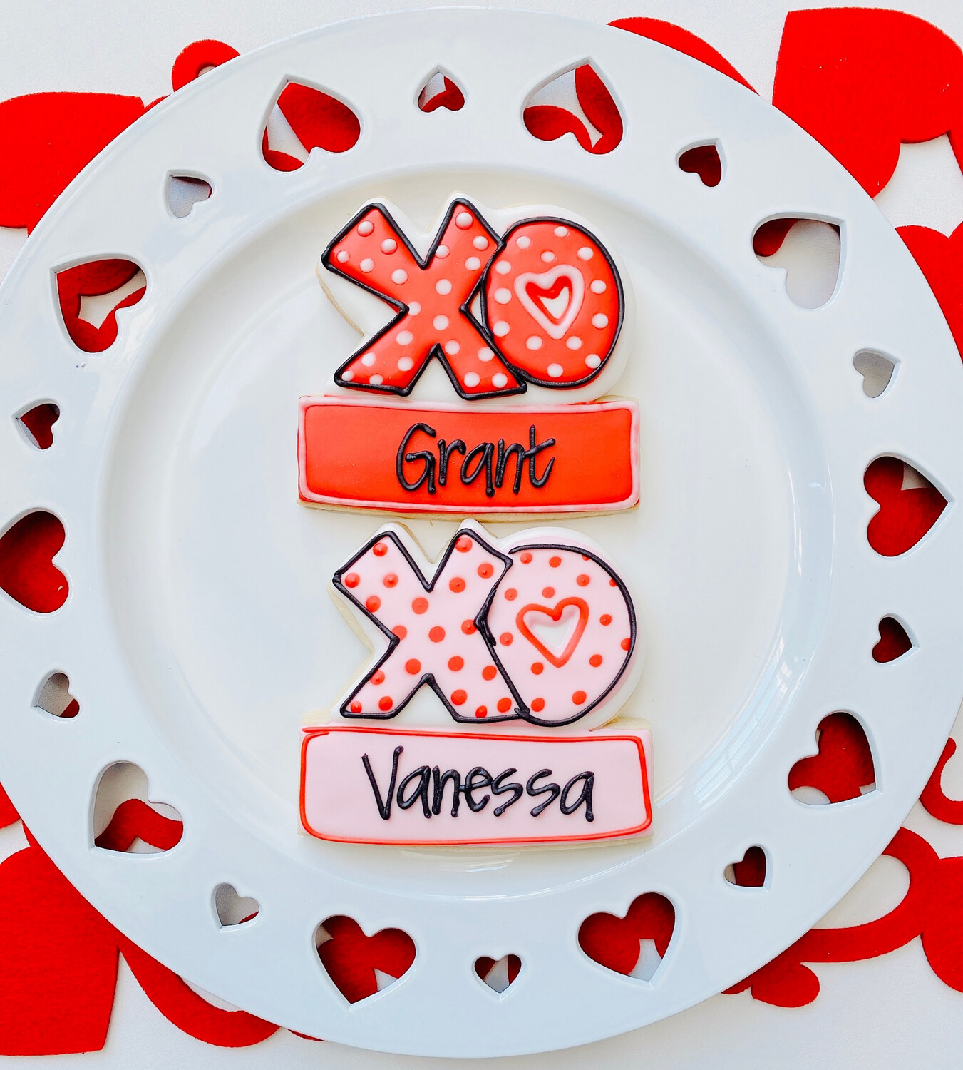 Large 5” Personalized Valentine Cookie