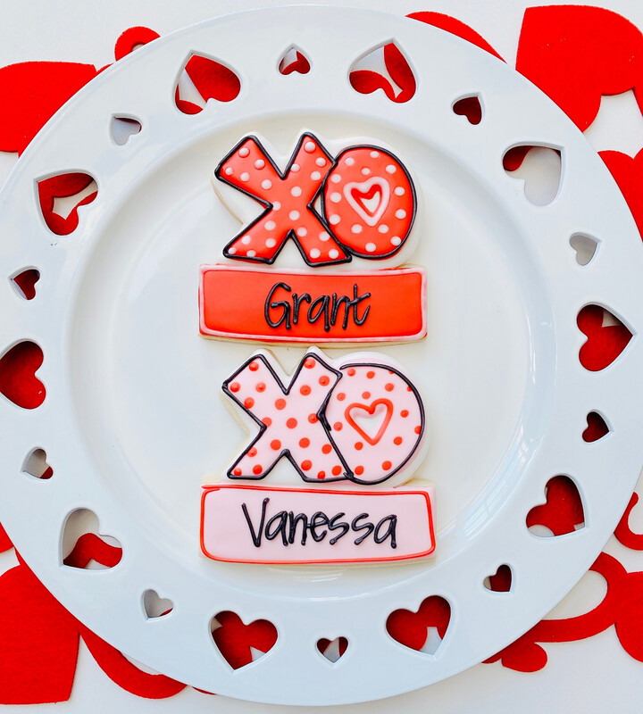 Large 5” Personalized Valentine Cookie