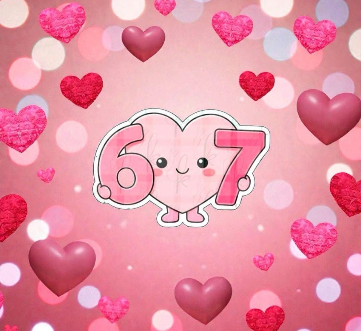 “67” Heart Cookie