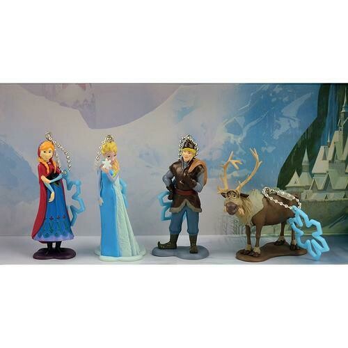 Disney Frozen 4 Piece Keychain Set [Anna Elsa Kristoff Sven]