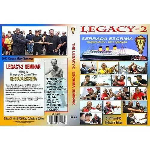 2 DVD SET Angel Cabales Serrada Escrima LEGACY 2 Queen Mary Seminar 2013  3+ hrs