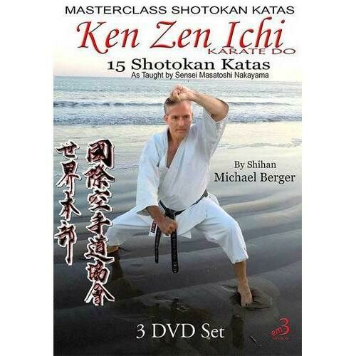 3 DVD SET Sensei Masatoshi Nakayama Ken Zen Ichi Shotokan 15 Kata by M Berger