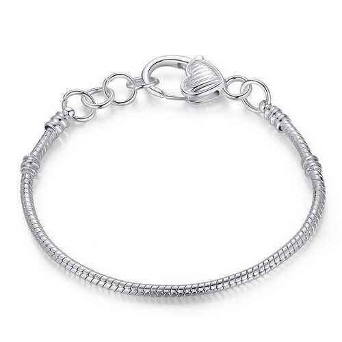 Simple Bracelet Adjustable Serpent Bone Pattern Love Buckle