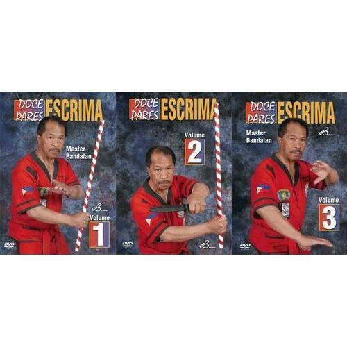 3 DVD Set Canete Doce Pares Escrima Filipino Martial Art Master Alfredo Bandalan