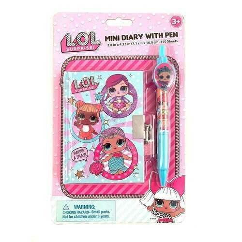 LOL Surprise 150 Sheet Mini Diary with Pen