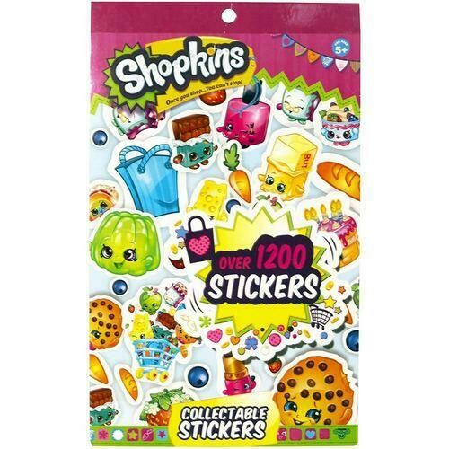 Shopkins Sticker Book and BONUS Shopkins GIANT paper clip (Assorted)