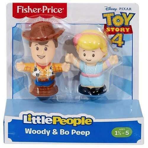 Fisher Price Toy Story 4 Little People Woody &amp; Bo Peep Figure 2-Pack