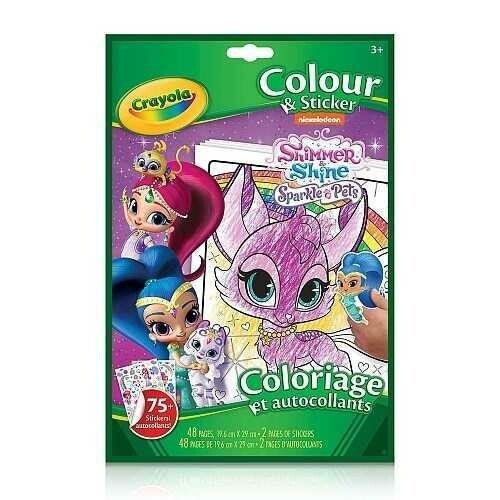 Crayola Color &amp; Sticker Book - Shimmer and Shine Sparkle Pets