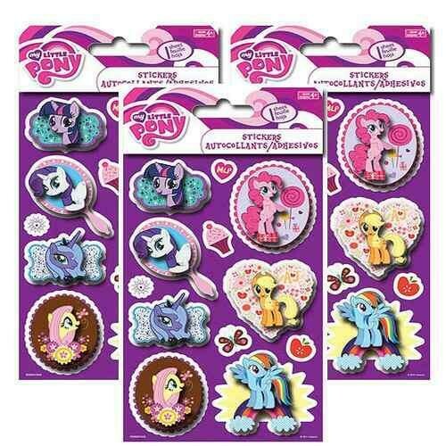 My Little Pony Sticker Set [3 Packs of 1 Sheet Ea]