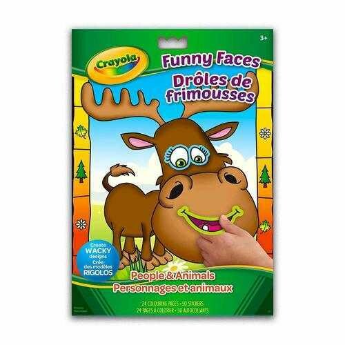 Crayola Funny Faces Colouring and Sticker Book Animals and People