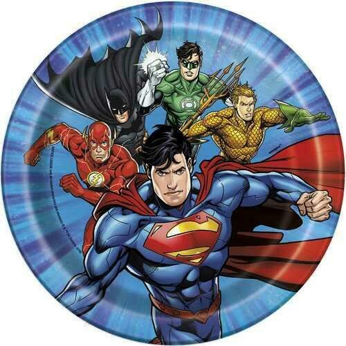 Justice League 7 Inch Dessert Plates [8 per Pack]