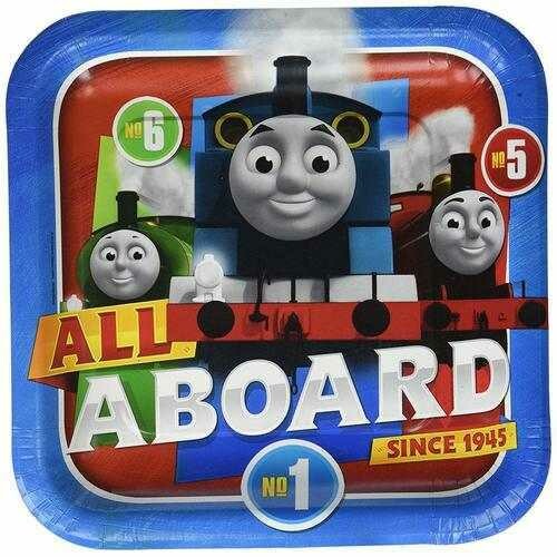 Thomas All Aboard 9 Inch Paper Plates - 8 Per Pack