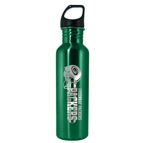 NFL Green Bay Packers 26oz Lasered Green Stainless Steel Water Bottle