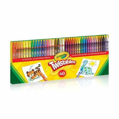 Crayola Twistables Colored Pencils and Crayons 40 Pack