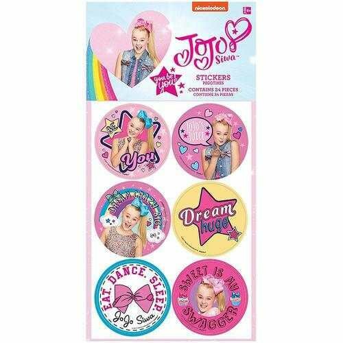 JoJo Siwa Birthday Party Stickers - 4 Sheets Per Package