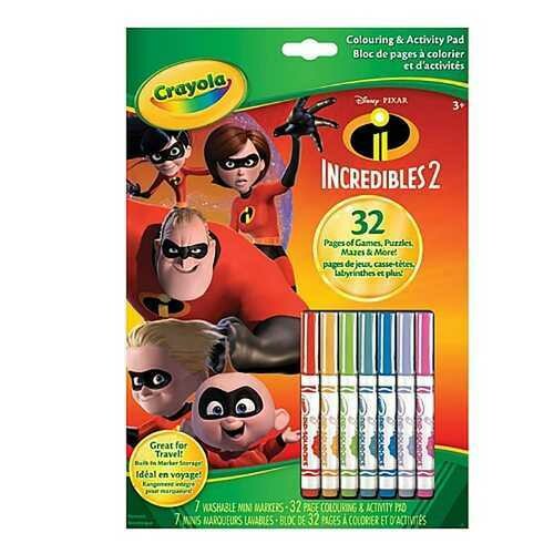Crayola - Colouring &amp; Activity Pad The Incredibles 2