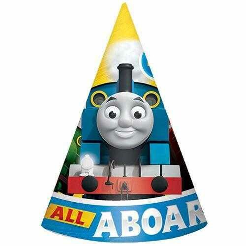 Thomas All Aboard Paper Cone Hats - 8 Per Pack