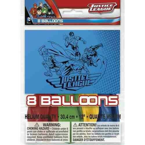 Justice League Latex Balloons [8 per Pack]