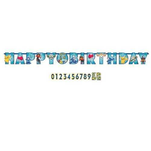 Pokemon Jumbo Add-An-Age Letter Party Banner