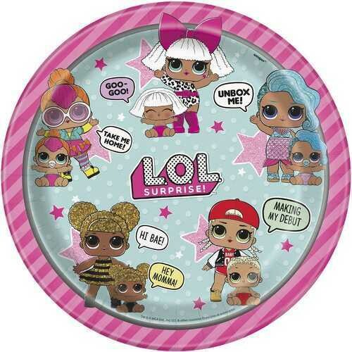 LOL Surprise! 9 Inch Dinner Plates [8 Per Package]