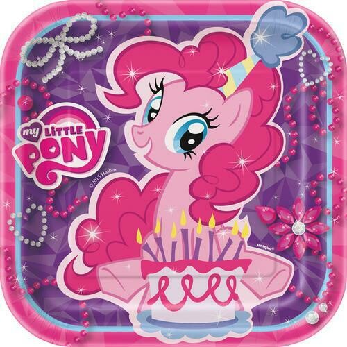 My Little Pony 7 Inches Square Party Plates [8 Per Pack]