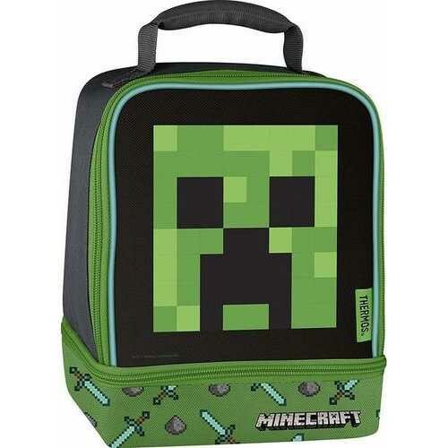 Thermos Licensed Dual Lunch Bag Kit Minecraft - Creeper