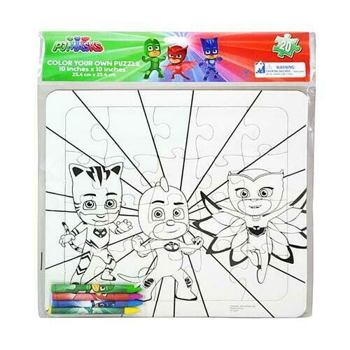PJ Masks Color-Your-Own Puzzle with Crayons
